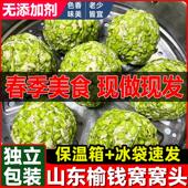 当季 面食洋槐花菜团子杂 新鲜榆钱窝窝头野菜馍馍杂粮早餐手工面