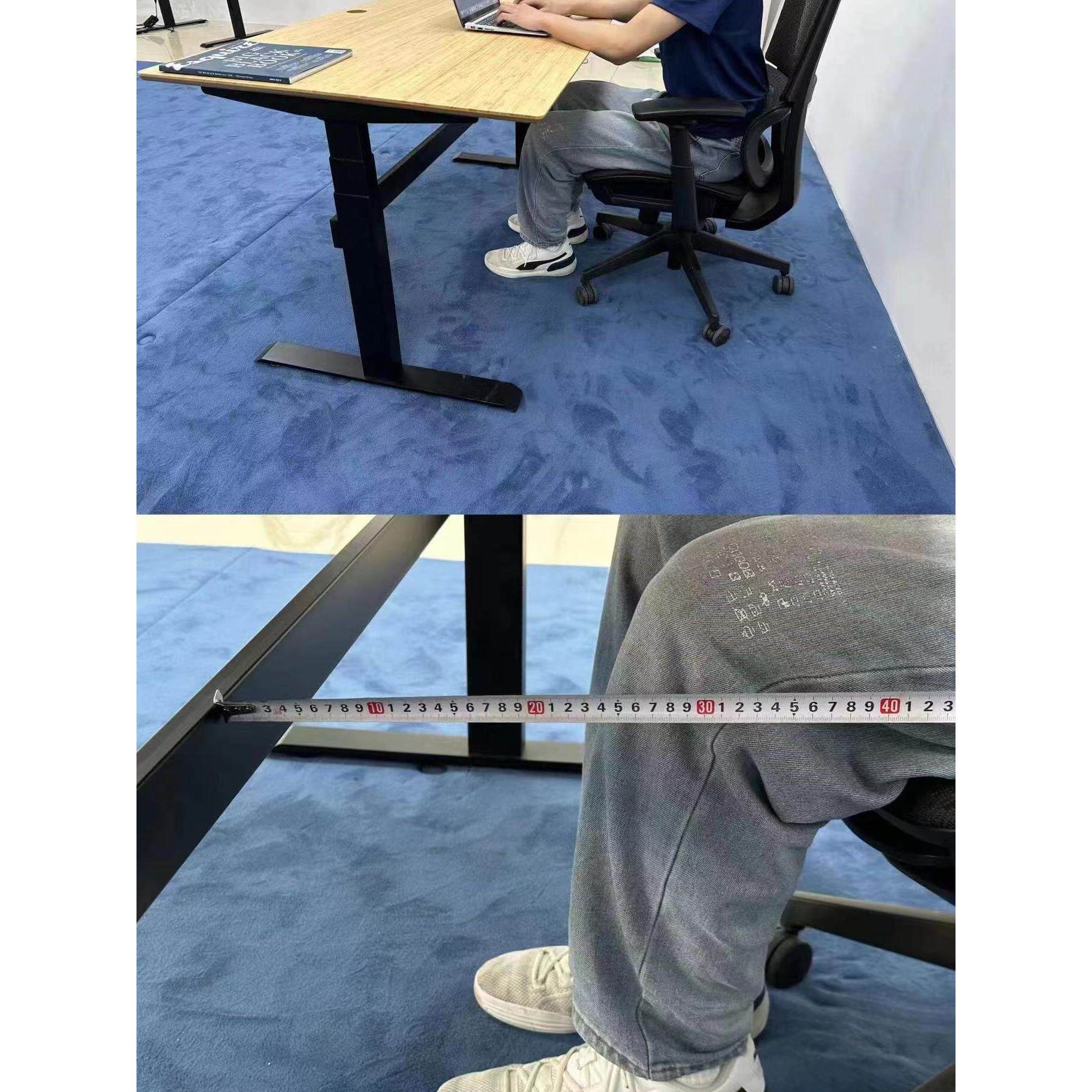 双电机电动升降桌腿实木电脑学习桌双人电竞桌站立工作台办公家用