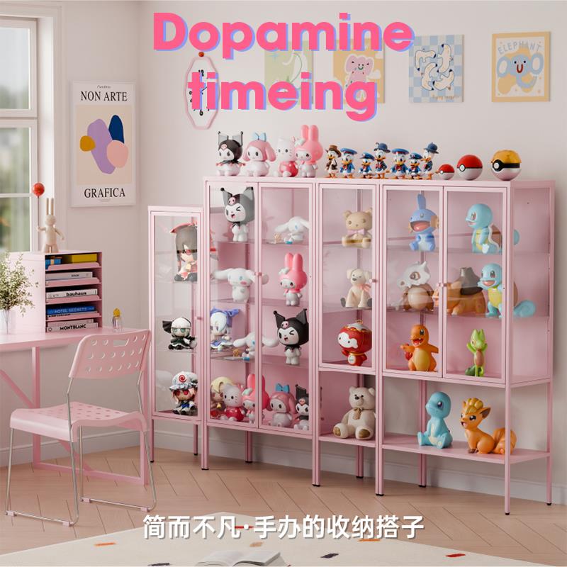 LUMA三面全景玻璃模型展示柜鲁德斯塔同款模型潮玩模型多层收纳柜