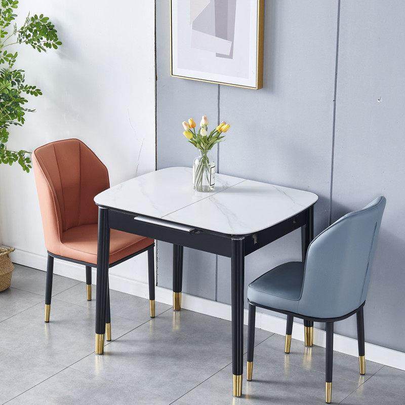可伸缩折叠岩板餐桌家用小户型现代简约长方形轻奢餐桌椅组合餐台,住宅家具,岩板餐桌,淘宝优惠券,粉丝福利购,淘宝优惠卷