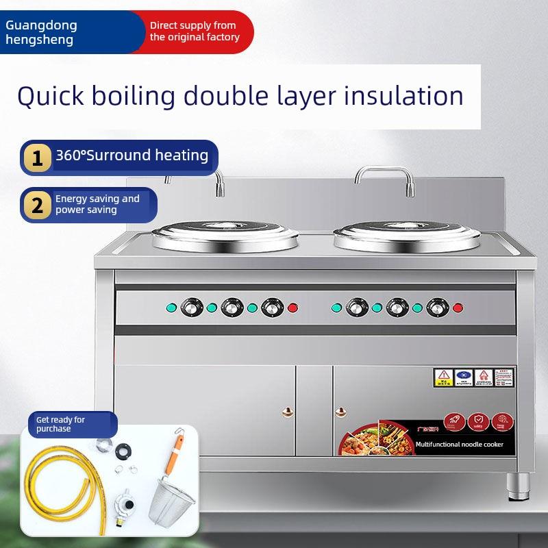 多功能双头面锅，商用燃气双桶面锅，电热节能保温汤面桶，汤面炉