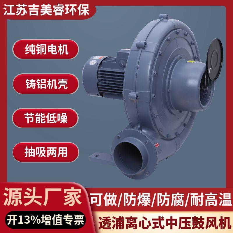 透浦式中压风机粮仓磷化氢气体置换用CX-75A/750W防爆中压鼓风机