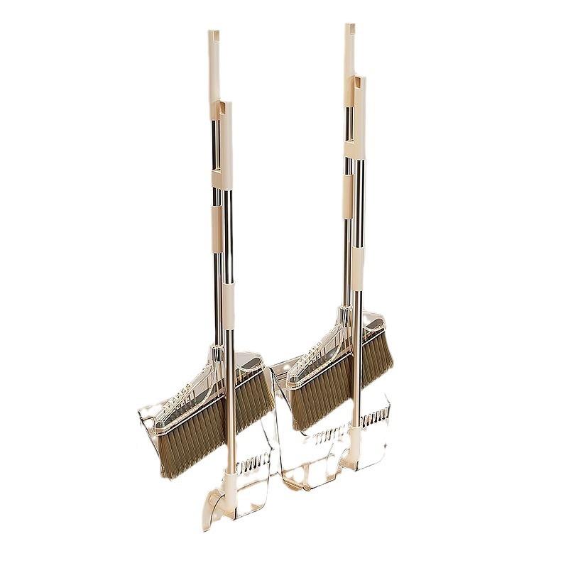 轻奢家用透扫把簸箕厚加大干湿两用不锈钢杆防风加合明笤组帚
