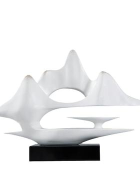 新云式抽象山摆件售楼处雕塑客厅电视柜玄关办公中室柜书YB-ML911