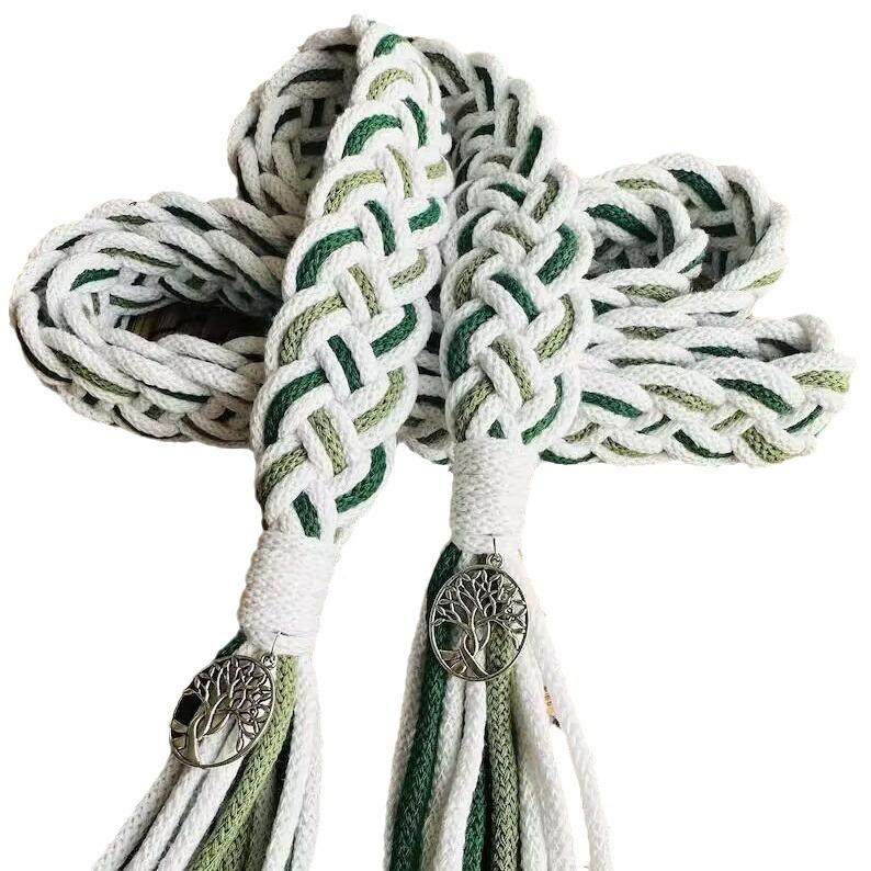 新手工带古风棉麻编织缎婚礼无VPD限款爱结婚礼手/缎带/绳索/绳腰