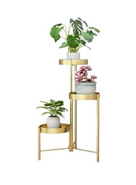 欧铁艺花架简rbjj0524约ins轻架奢架植物绿北植仿真花置物室内客