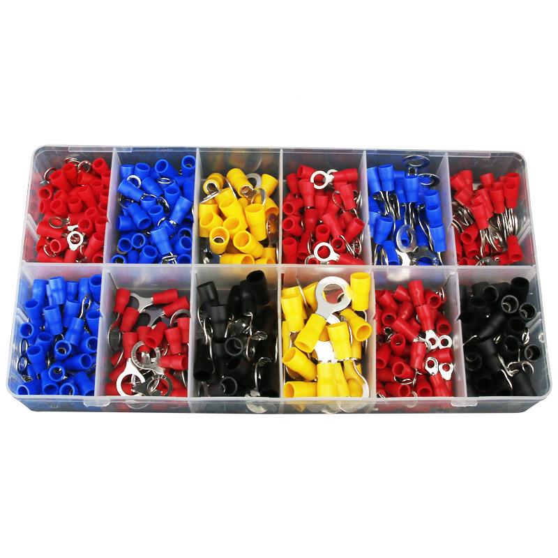 预绝缘无品牌/接线器端子套端装RV子圆形O压型线耳铜鼻子连接冷压