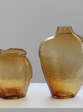 简约插居不规棕色吊钟花瓶高级感BX-2-405异形水培花器家客厅样则