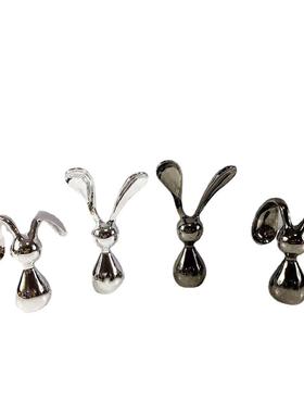 简现意代艺术耳电镀树脂折大朵兔子样板间售楼3675约处客厅书房创