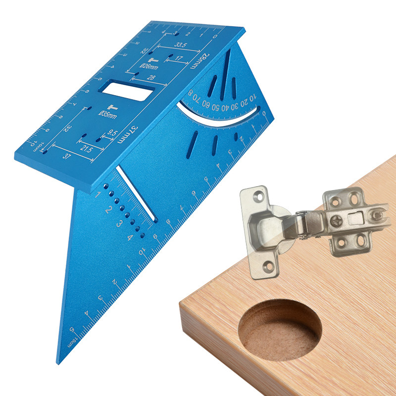 木工多功能角度尺45/90度铝合金划线规铰链孔定位画线尺,农用物资,苗木固定器/支撑器,淘宝优惠券,粉丝福利购,淘宝优惠卷