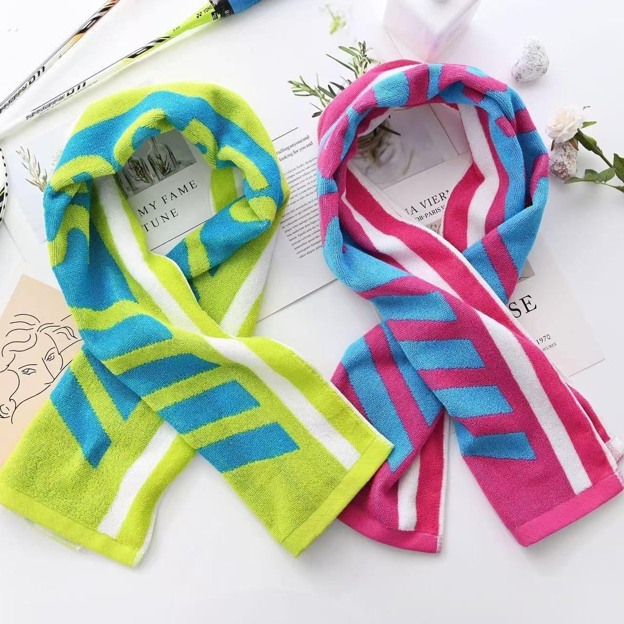 纯棉运动巾 色织提花健身房擦汗毛巾沙滩巾 柔软吸水厂家