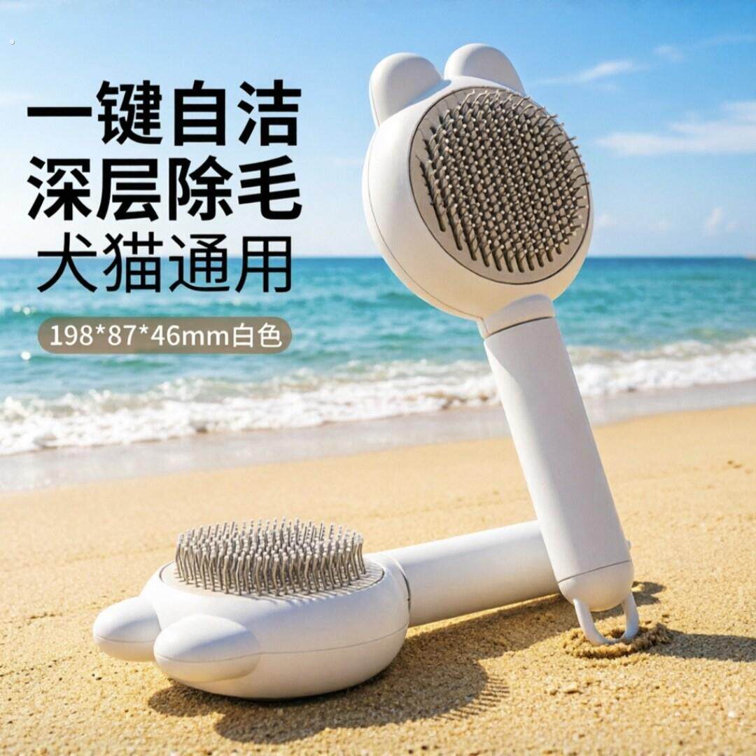 猫梳子祛浮毛宠物猫毛狗毛清理器长毛梳神器专用梳毛刷毛猫咪梳子