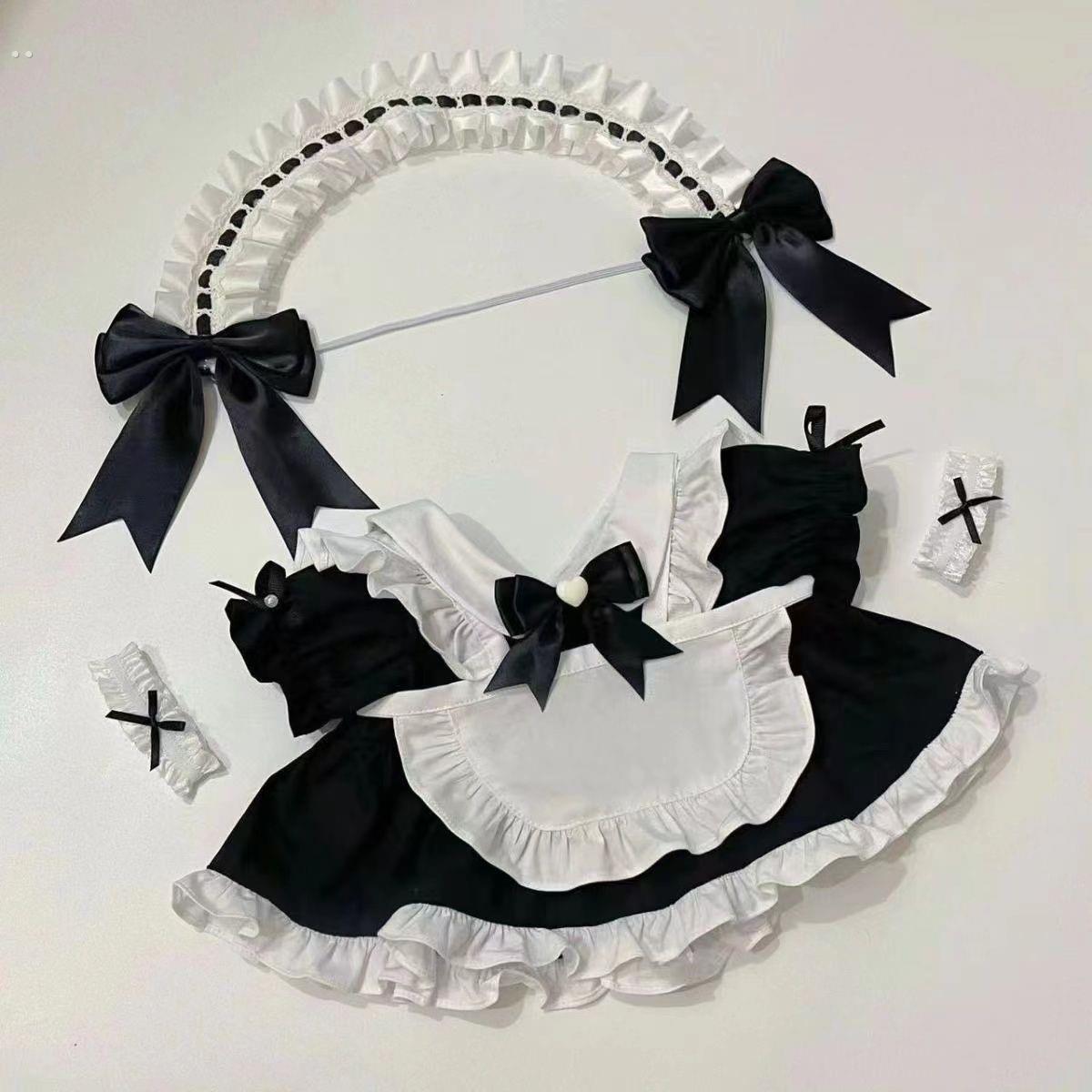 女仆装坐姿40厘米棉花娃娃40cm娃衣坐姿一番可爱女仆装套装