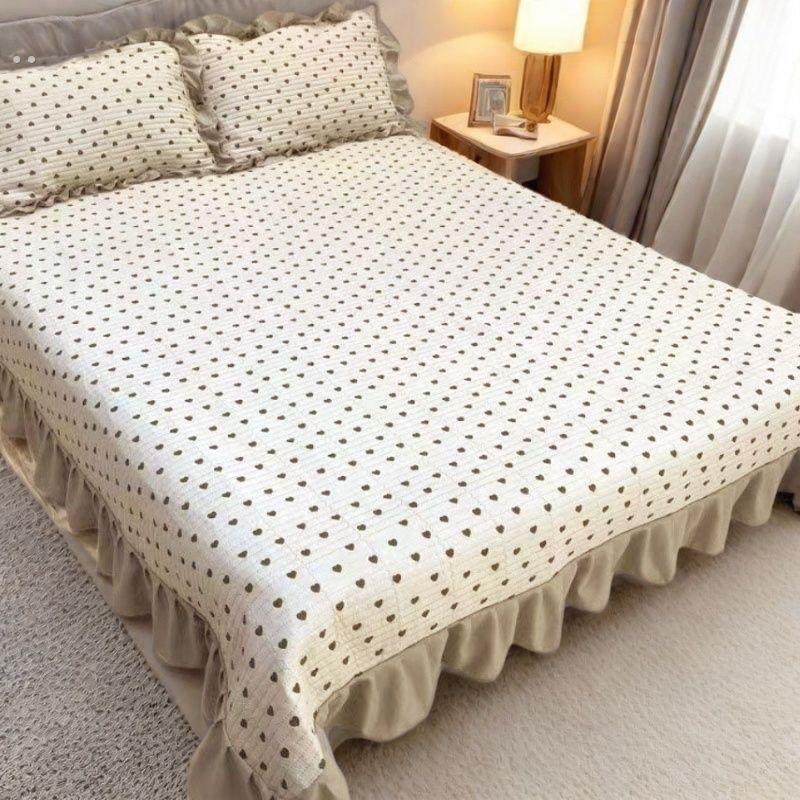 床单床罩水洗床盖防尘三件裙式床裙宿舍防滑四季通用榻榻米可水洗