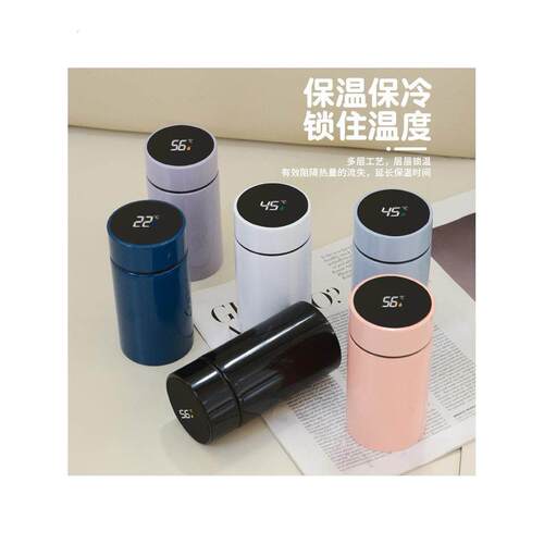 304不锈钢保温杯智能测温男女便携迷你口袋杯 智能礼品水杯子