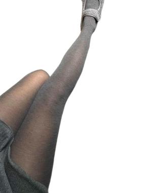 灰色打底裤春夏季薄款防晒袜覆古烟灰色打底裤miu系芭蕾风连裤袜