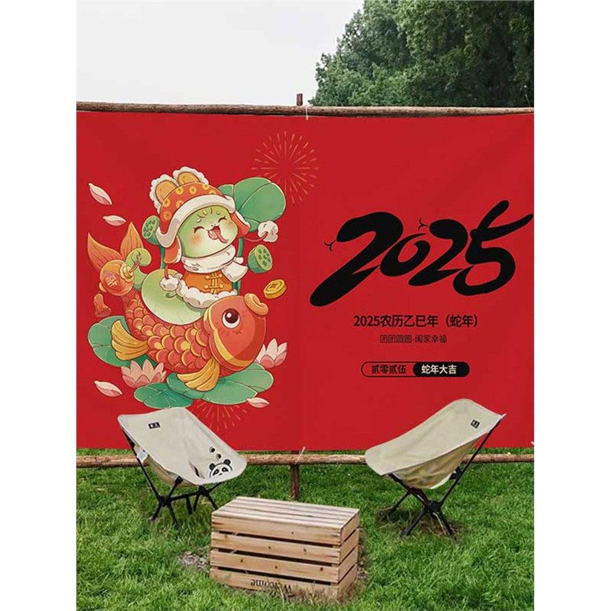 2025蛇年喜庆挂布网红打卡拍照民宿氛围装饰新年户外布置背场景布,居家布艺,挂毯/壁毯,淘宝优惠券,粉丝福利购,淘宝优惠卷