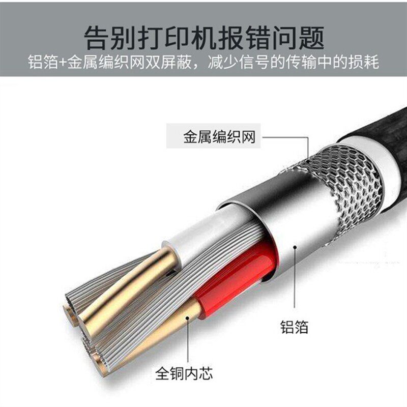 打印机 数据线 连接线 USB2.0方口打印线 电脑数据线 1.5米 包邮