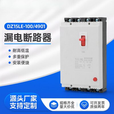 DZ15LE100-4901漏电断路器3901