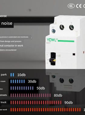 万联家用小型交流接触器NCH8 CDCH8S单相25A2P4P手动导轨式带手柄