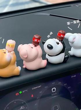 车内饰品摆件2025新款汽车中控台车载装饰解压柴犬车饰高级感小众
