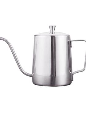 304不锈钢手冲壶350/600ml长嘴细口咖啡壶挂耳壶滴漏式带盖滤泡壶