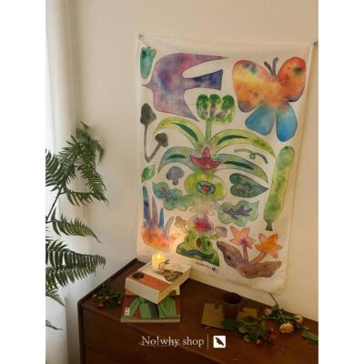 No!why shop·歪店×Ether植物园-植物系挂布背景布卧室装饰壁饰