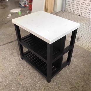 开放式 厨房小中岛台单独料理台置物柜可移动餐边柜备餐桌一体收纳