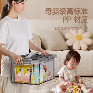 佳帮手手提透明收纳箱家用衣服玩具储物箱整理箱工具杂物塑料收纳
