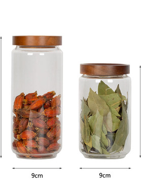 样板间厨房摆件储物罐玻璃密封瓶收纳罐橱柜摆放装饰品样板房软装