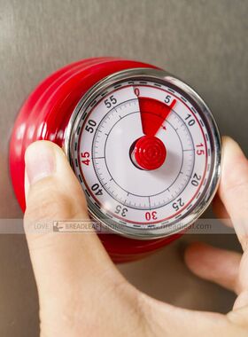 磁铁红色厨房机械复古计时器 厨房定时器 冰箱吸附背磁吸器