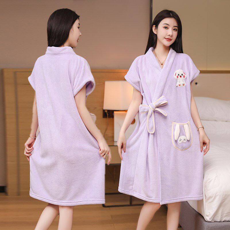 成人女款浴巾2025新款比全棉纯棉速干吸水裹全身可穿大人浴袍洗澡
