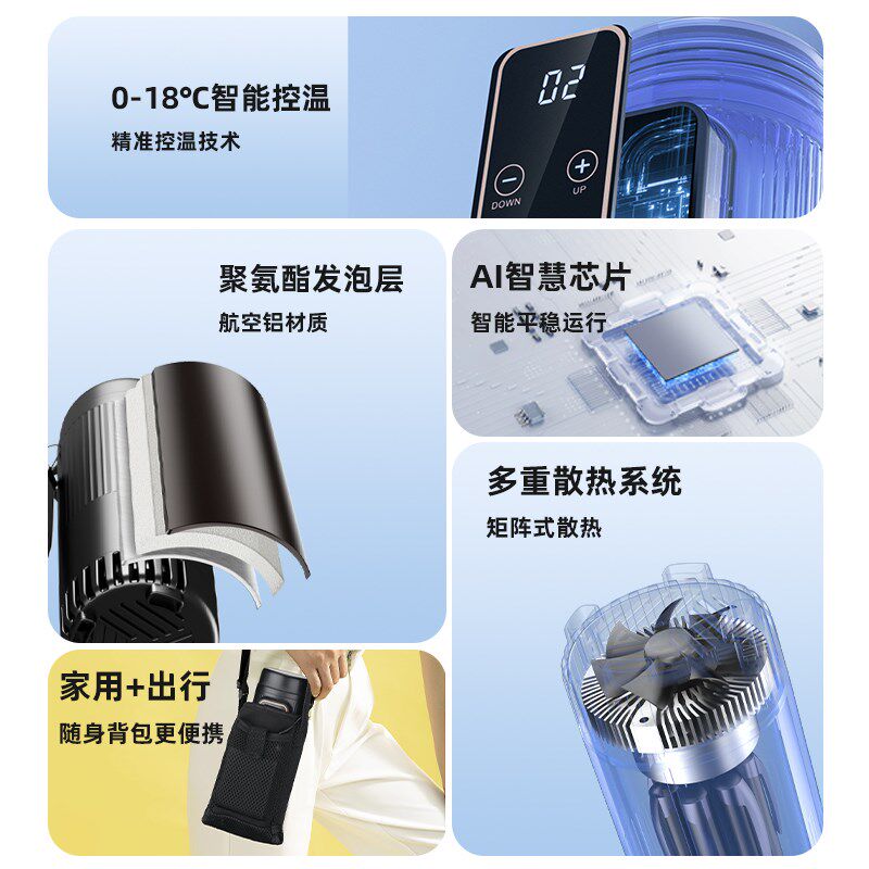 胰岛素冷藏盒便携充电式可上飞机恒温药品专用冷藏杯随身小冰箱