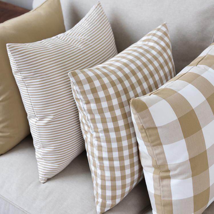 经典格子抱枕靠垫套办公室靠枕沙发套格子靠垫田园靠枕大号抱枕套
