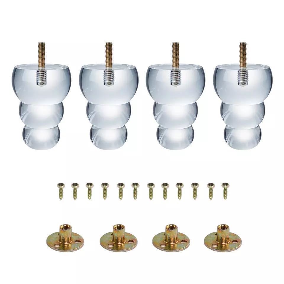 亚克力葫芦形沙发脚橱柜脚家具五金水晶柜腿现代简约家具腿