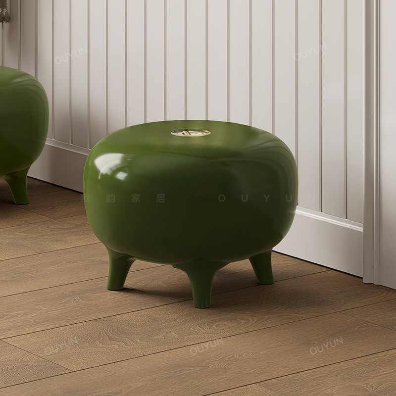 欧韵 福座矮凳家用客厅玄关入户换鞋阳台卫生间可爱复古小凳子