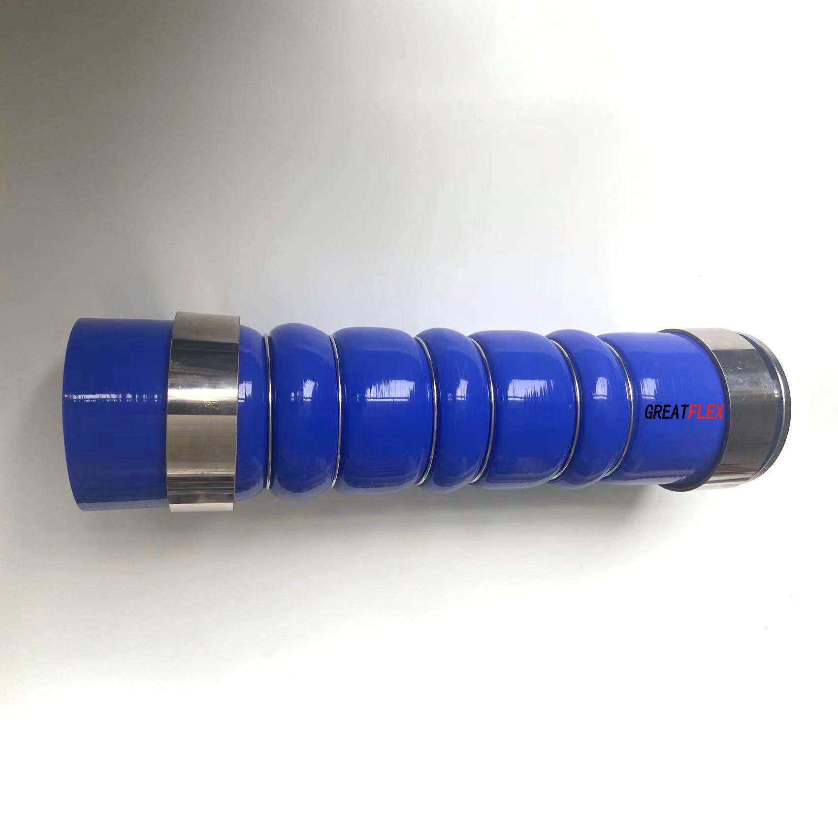 GREATFLEX蓝色波纹状空滤涡轮发动机进气水螺纹管改装CAC30工厂