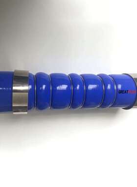 GREATFLEX蓝色波纹状空滤涡轮发动机进气水螺纹管改装CAC30工厂