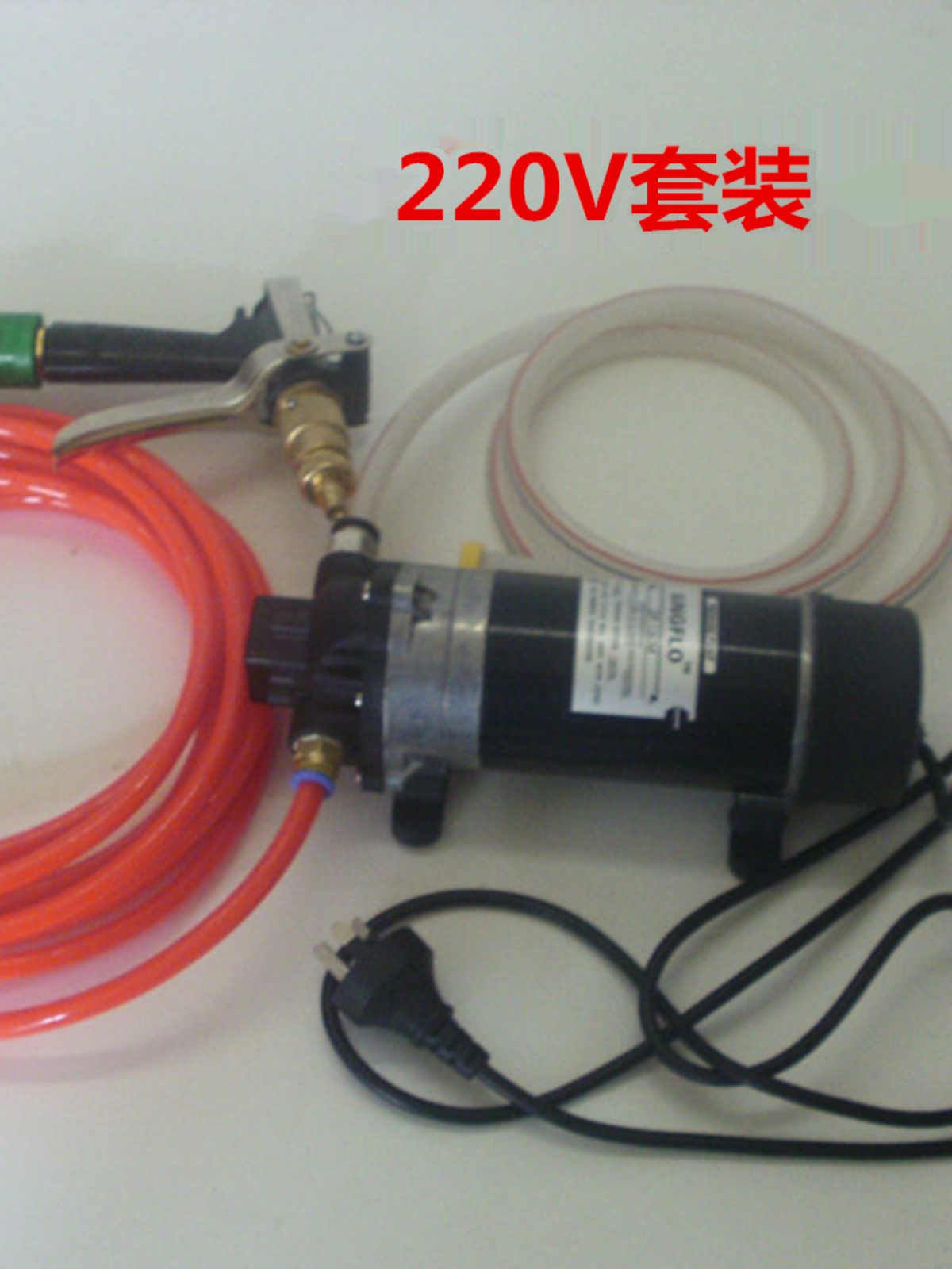 12v 220V高压隔膜泵 电动洗车泵 高压力12公斤停机管道试压泵打压