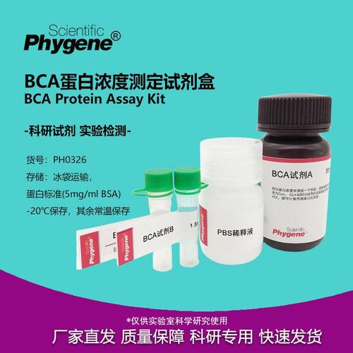 BCA蛋白浓度测定试剂盒 500T BCA蛋白定量试剂盒 PH0326 PHYGENE