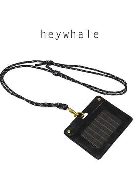 heywhale原创新款头层牛皮挂脖卡套真皮高级工作牌证件门禁卡套薄