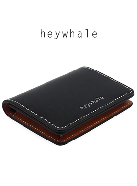 新品头层牛皮磁扣卡包撞色高档名片包真皮迷你零钱包商务轻便卡夹