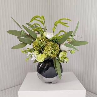 绿色清新手札花仿真花束摄影道具婚庆假花婚礼装 M218 饰软装