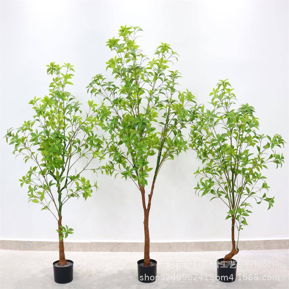 外贸款仿真植物马醉木轻奢假绿植造景仿生装饰摆件室内盆栽假树