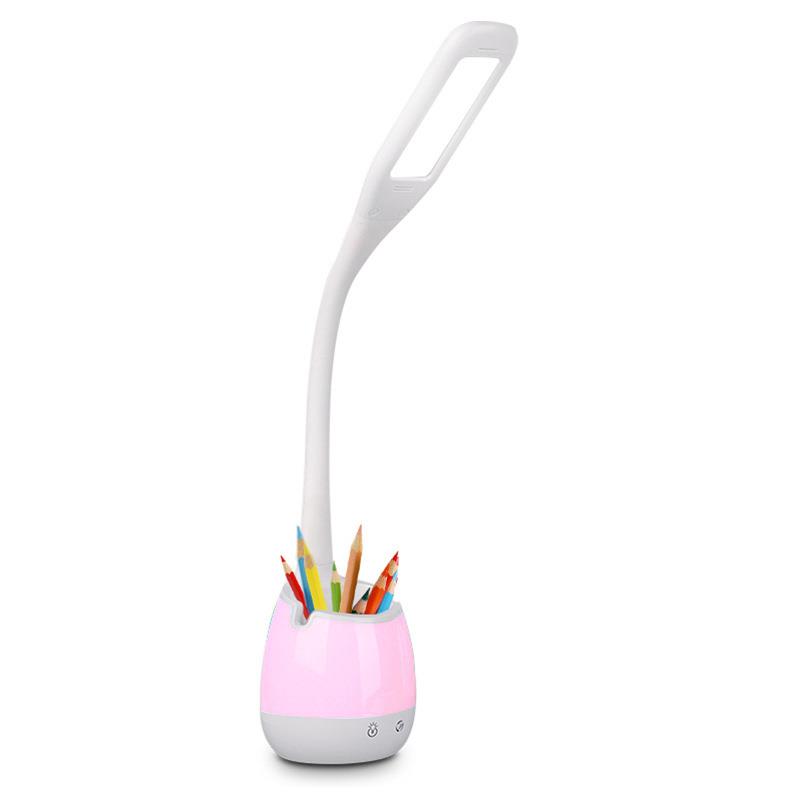 笔筒氛围灯卧室调光护眼台灯usb充插两用照明led台灯