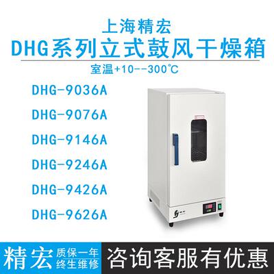 上海精宏DHG-9036A/9076A立式电热恒温鼓风干燥箱室温+10~300℃