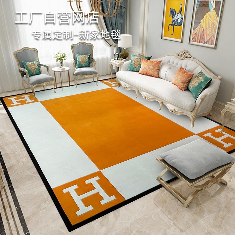 手工腈纶地毯客厅卧室轻奢地毯衣帽间餐厅桌整铺地毯手工羊毛
