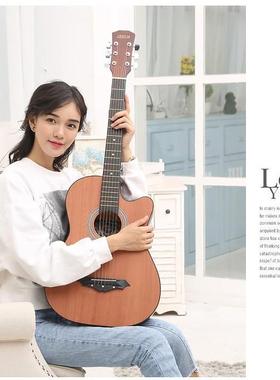 38寸10个颜色吉他学生初学吉它新手练习琴民谣木吉他音乐