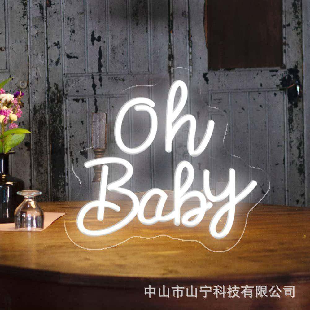 Temu外贸工厂直发ohbaby宝贝装饰灯霓虹灯标品热销