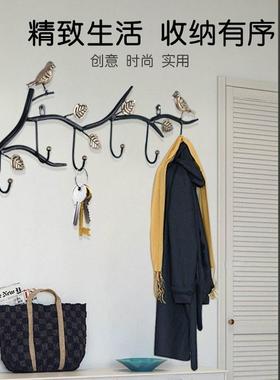 墙壁挂钩墙上挂衣架卧室门后粘贴衣帽钩玄关入户挂衣钩装饰壁挂